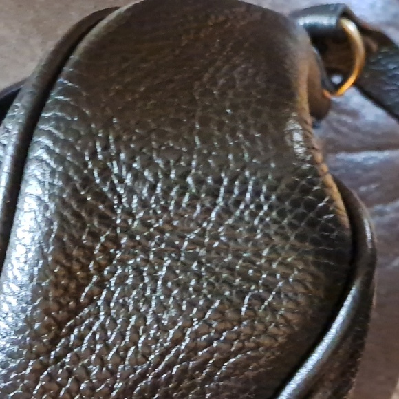 Pulicati Black Pebbled Leather Crossbag Handbag Luxury Timeless Classic - Picture 6 of 9